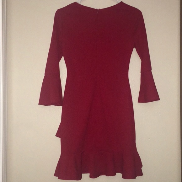 Red Bell Sleeve Dress - Picture 6 of 6